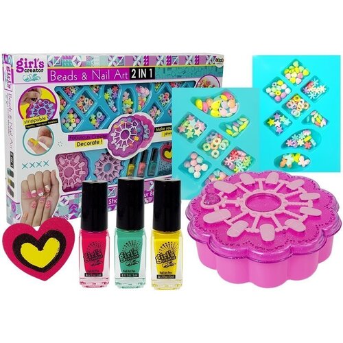  Set of 2 in 1 Bracelet Making and Nail Painting Beads Nail Lacquers Slike