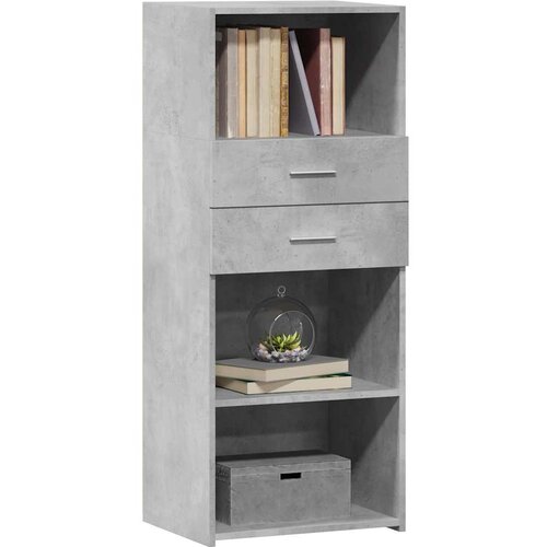  Visoka komoda boja betona 50 x 42,5 x 124 cm konstruirano drvo Slike