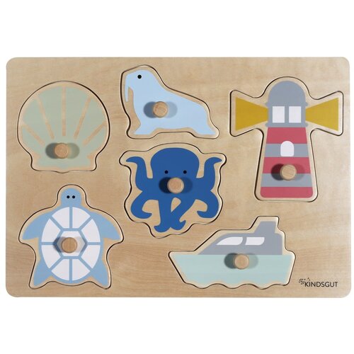 Kindsgut Drvena reljefna puzzle (broj komada 6 kom) Ocean &amp;ndash; Slike