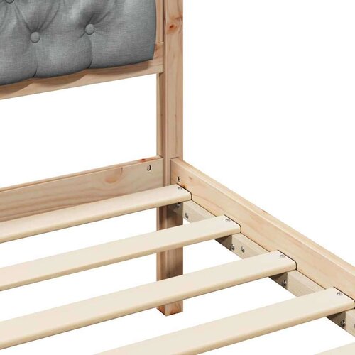  Okvir za krevet Svijetlo siva 90 x 190 cm tkanina Slike