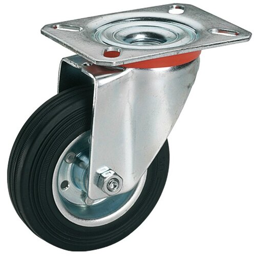 D&amp;Ouml;RNER + HELMER zakretni kotač za transportna kolica (Promjer kotačića: 160 mm, Nosivost: 150 kg, Valjkasti ležaj, S pločom) Slike
