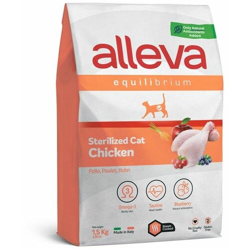 Alleva equilibrium chicken sterilized cat 1.5 kg Cene