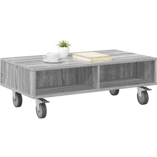 Stolić sa kotačima Siva Sonoma 90 x 50 x 30 cm Slike