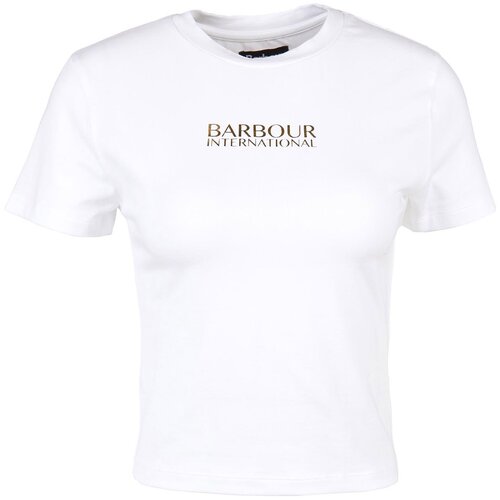 Barbour International Majica &amp;#039;Claremont&amp;#039; zlata / bela Slike