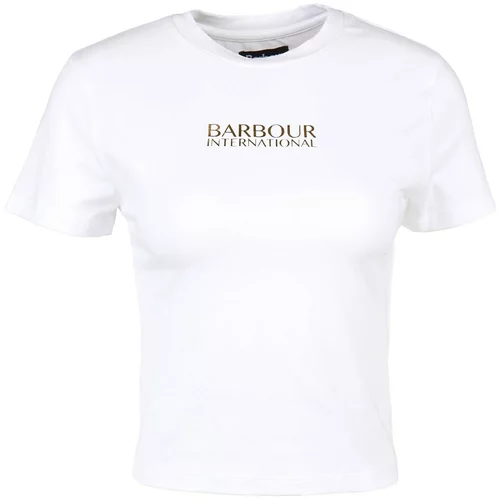 Barbour International Majica 'Claremont' zlata / bela