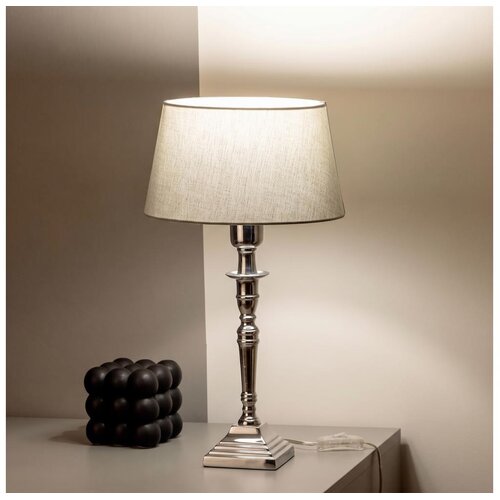 Brilagi Stona lampa CERIA 1xE27/60W/230V prečnik 25 cm srebrna/siva Slike