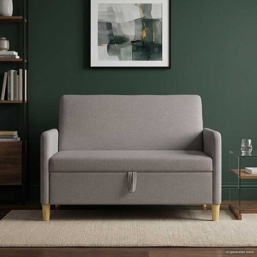 SOFA s pohranom Sivosmeđa 122 x 78 x 87 cm Poliester Cijene