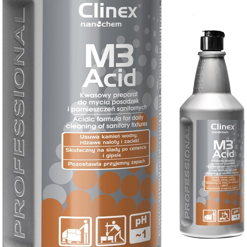 Clinex Kislinski koncentrat za či&scaron;čenje kopalnic in sanitarnih prostorov M3 Acid 1L, (21389345) Cene