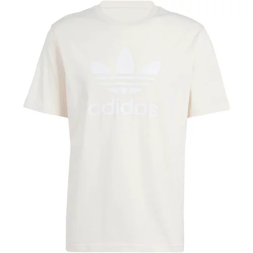 Adidas Majica 'Adicolor Trefoil' bela / naravno bela