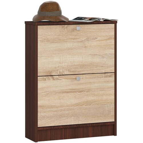 AKORD Omara za čevlje z 2 krilnimi vrati 60 cm - wenge-sonoma hrast, (21713473) Slike