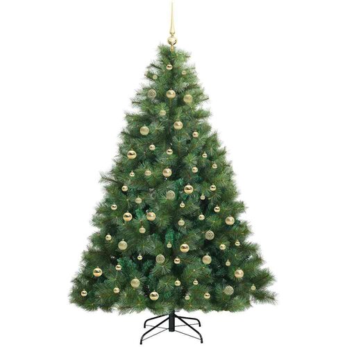 VidaXL Umjetno božićno drvce s stalakom Zelena 210 cm PE i PVC Slike