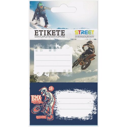 STREET Etikete za zvezke Teen Boys, 10/1 Slike