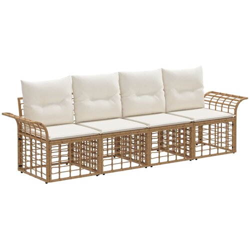 Set vanjskih sofa 4 pcs Prirodna i krema bijela Poliester Cijene