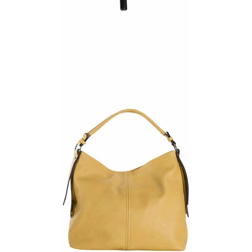 Fashionhunters Dark yellow roomy eco leather shoulder bag