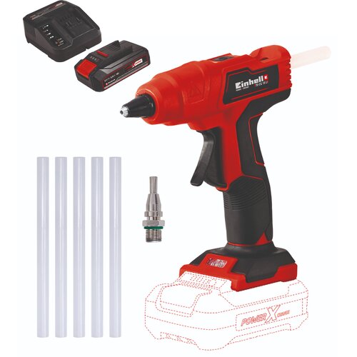 Einhell akumulatorski pištolj za vruće lepljenje te-cg 18 li + 2,5 ah starter kit 4522200/3810000033 Cene