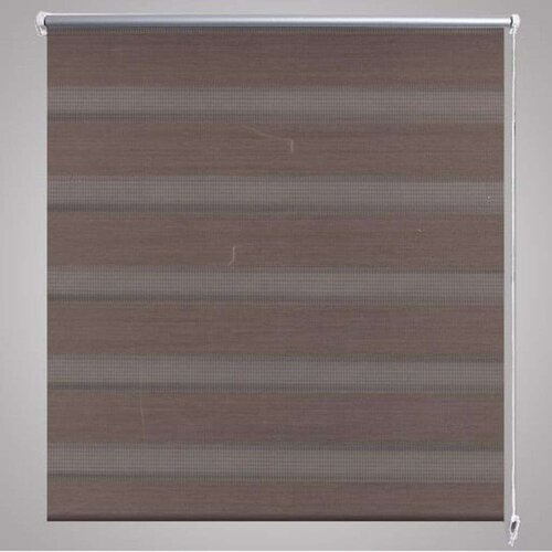 VidaXL Rolo smeđe zavjese sa zebrastim linijama 140 x 175 cm Slike