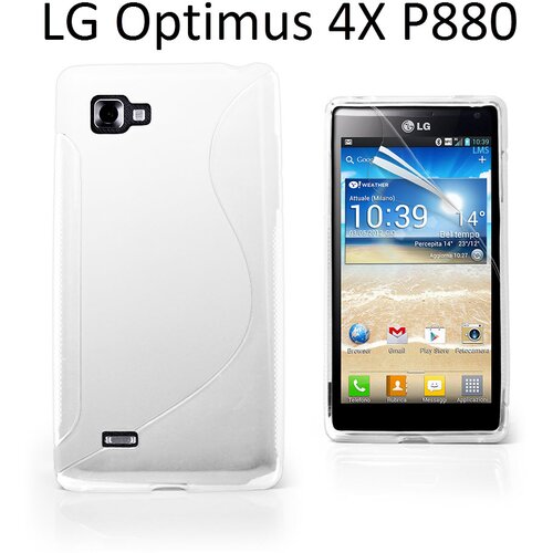  Gumijasti / gel etui S-Line za LG Optimus 4X HD P880 - beli Slike