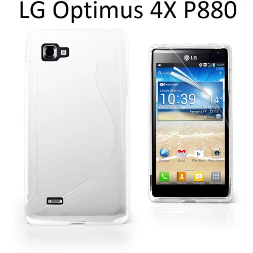  Gumijasti / gel etui S-Line za LG Optimus 4X HD P880 - beli