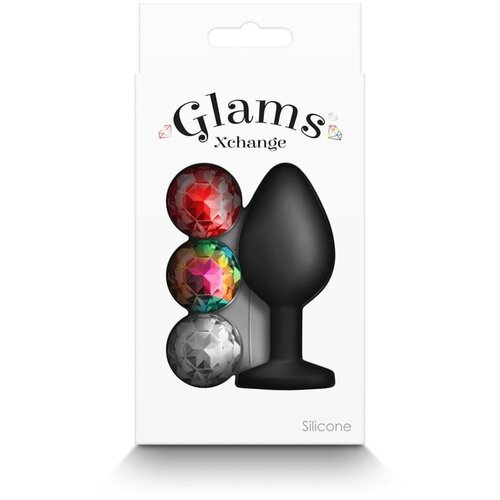 New Sensations Novelties Analni Čep Glams Xchange Round Medium Slike