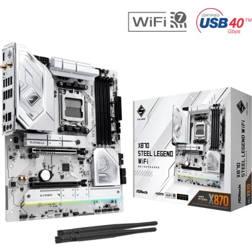 AsRock X870 Steel Legend WiFi AM5 DDR5 RGB gaming ATX osnovna plošča Cene
