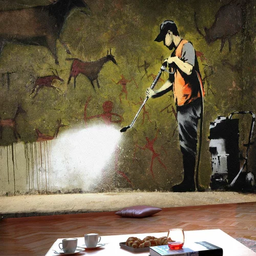  tapeta - Banksy - Cave Painting 400x280