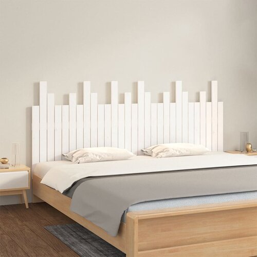 vidaXL Zidno uzglavlje bijelo 185x3x80 cm od masivne borovine Cene