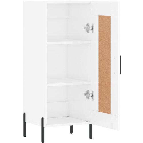  Komoda sjajna bijela 34,5 x 34 x 90 cm od konstruiranog drva Slike