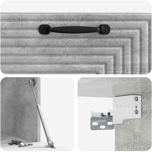  ormar za zid Zidne Betonska siva 59,5 x 31 x 30 cm Slike