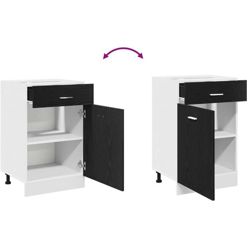  Crni ormar s ladicama - 50x46x81.5 cm Slike