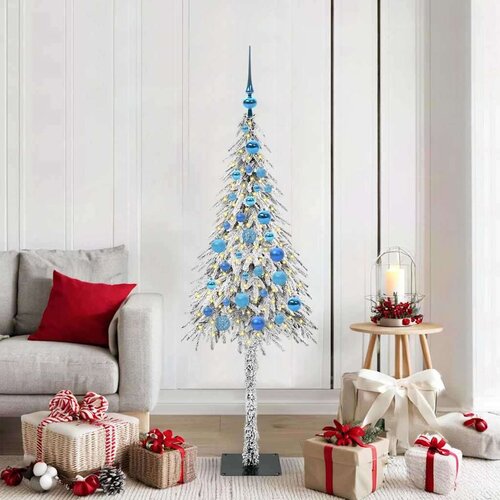 vidaXL Božićno drvce s 150 LED svjetlima Bijelo 150 cm PE i čelik Cene