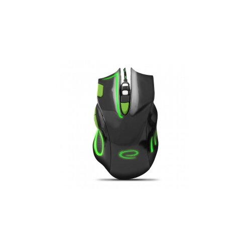 Esperanza Mi&amp;scaron; ESPERANZA GAMING HAWK 7D MX401, BLACK-GREEN, 2400dpi, double-click, ergonomic, EGM401KG Slike
