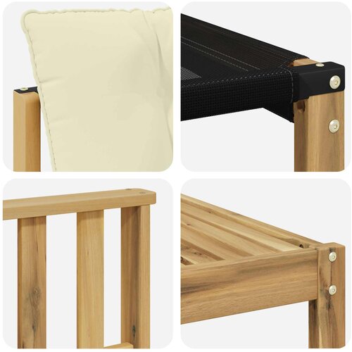  Set vanjskih sofa 7 kom. Bijela i krem Smeđa 79 x 79 x 37 cm Slike