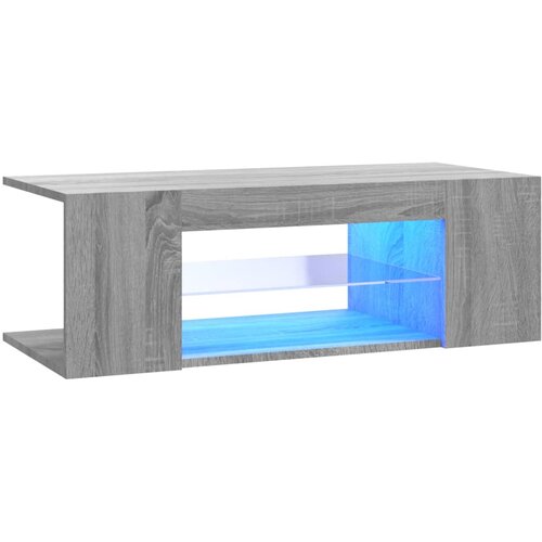 Maison Chic TV omarica - TV stojalo - Televizijska omarica z LED lučkami siva sonoma 90x39x30 cm, (21702047) Cene