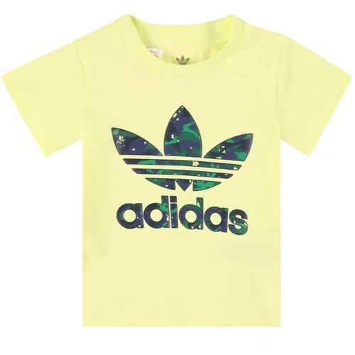 Adidas Majica temno modra / limonino-rumena / zelena