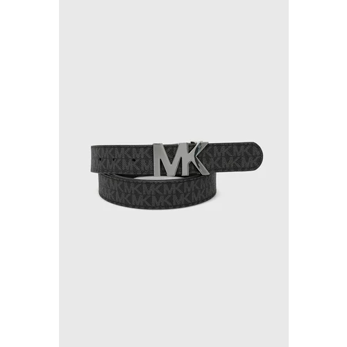 Michael Kors Dvostrani kožni remen za muškarce, boja: crna