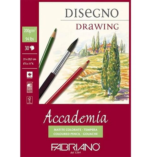 No Statovac Accademia Disegno, blok, A3, 200gr, 30 lista, Fabriano Slike