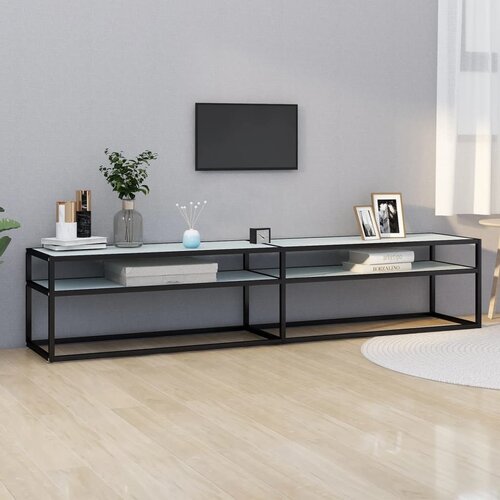Furnova TV omarica beli marmor 200x40x40,5 cm kaljeno steklo, (21924040) Cene