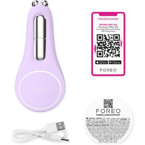 Foreo BEAR&amp;trade; 2 eyes &amp;amp; lips uređaj za toniranje lica s mikrostrujom za područje oko očiju i usana Lavender 1 kom Slike