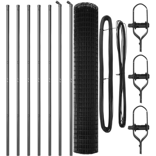 VidaXL Euro Ograda s 7 stupova 1.5x10 m Galvanizirani čelik Siva Slike