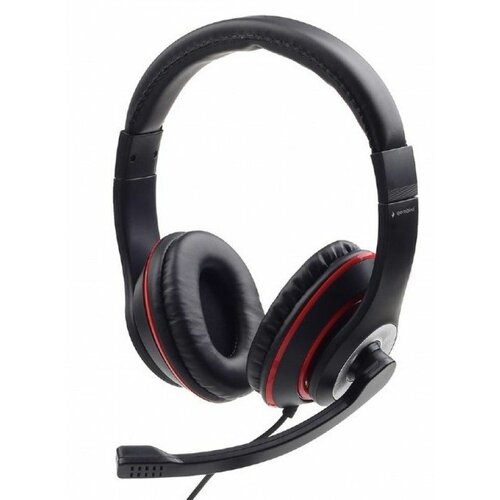 Gembird MHS-03-BKRD slušalice sa mikrofonom, 1x3.5mm black/red Cene