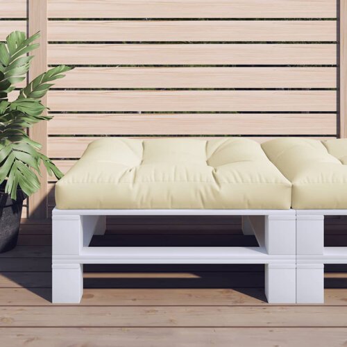 vidaXL Jastuk za palete krem 80 x 80 x 12 cm od tkanine Cijene