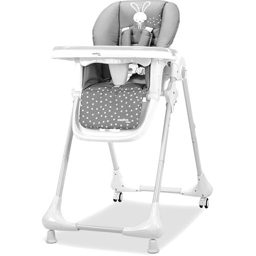  Stolica za hranjenje Asalvo Wheels Baby Rabbit Grey 19622 Cene