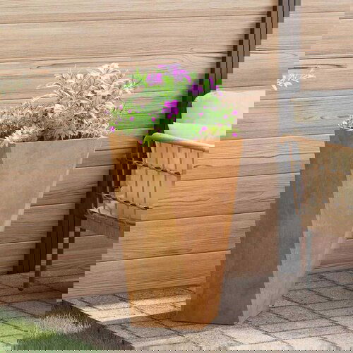 VidaXL Sadilica Rđa 40 x 40 x 75 cm Čelik otporan na vremenske uvjete Slike