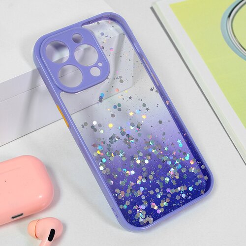 torbica frame glitter za iphone 15 pro 6.1 ljubicasta Slike