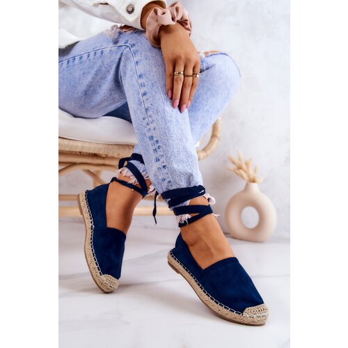 Kesi Tied Suede Espadrilles Navy Ismanne Slike
