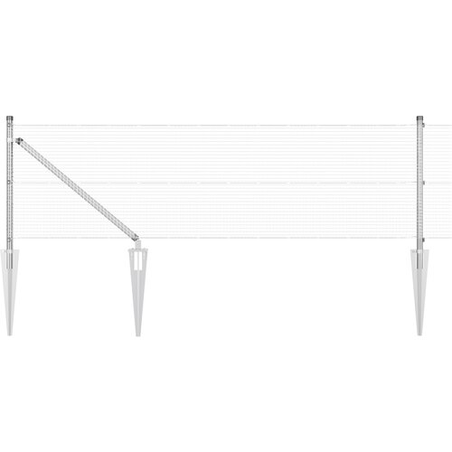 vidaXL Varjena žična ograja s 13 spike posti 0.4x50 m pocinkano jeklo, (22085912) Cene