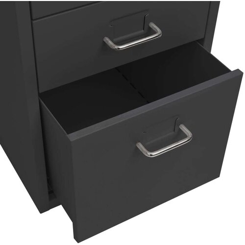 VidaXL mobilni ormarić za spise antracit 28 x 41 x 69 cm metalni Slike