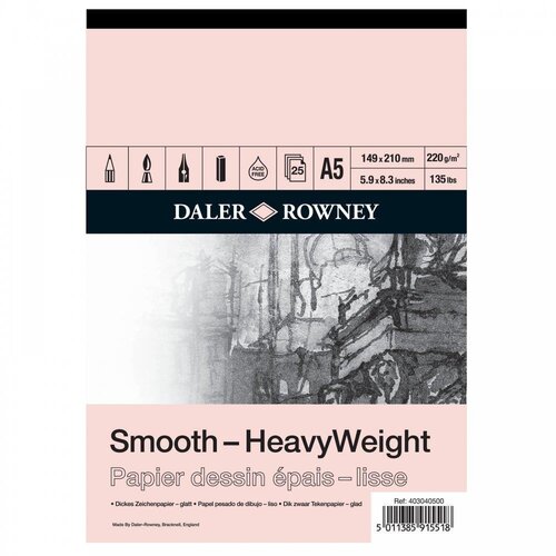 Daler Rowny Skicirka HeavyWeight 220g A5 25 listna gladka, (22005478) Cene