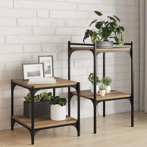 Police za knjige 4 pcs Smeđa 40 x 40 x 1,5 cm Konstruirano drvo Slike