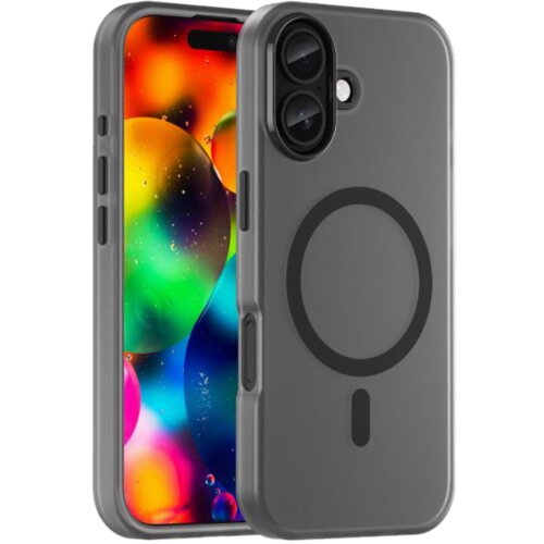 Chameleon Gumiran magnetni ovitek za Apple iPhone 17, TPU Magnetic Frost, črn Slike